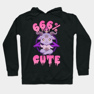 666% Cute - Satanic Chibi Anime Kawaii Baphomet Hoodie